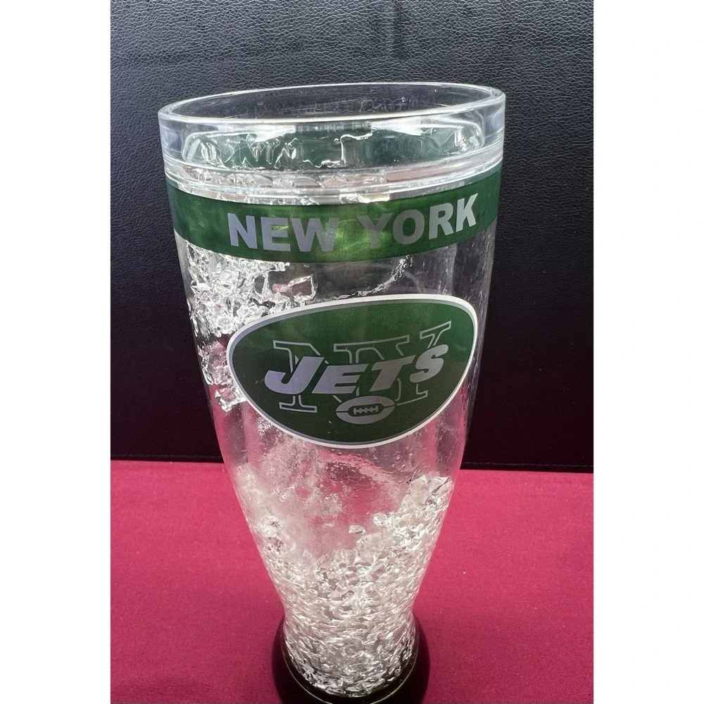 NFL New‎ York Jets 16oz Crystal Freezer Pilsner Glass